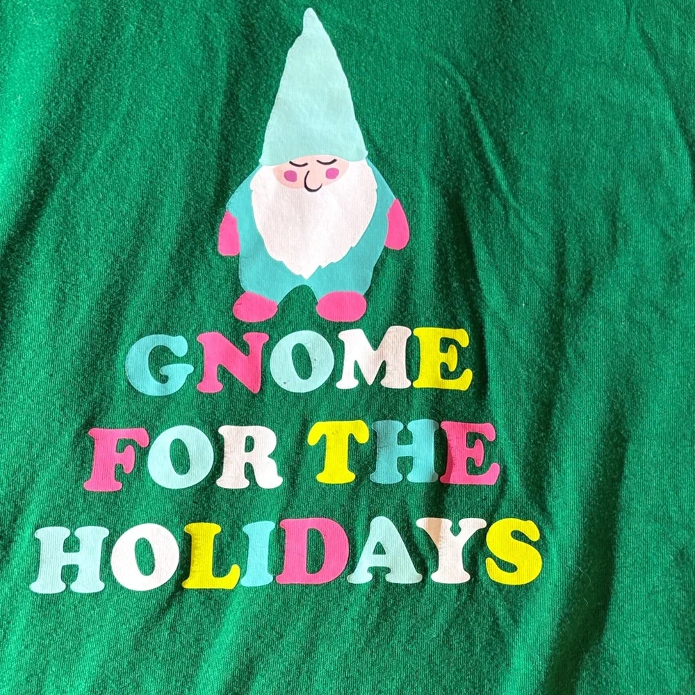 Jammies for your families Green Holiday Gnome Shirt men’s size medium